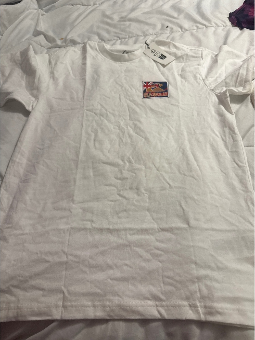 Quiksilver Hawaii Graphic White T-Shirt Medium